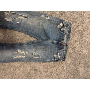 Vintage Hollister Womens Jeans Size 6 Distressed Light Wash Bootcut Flare Denim